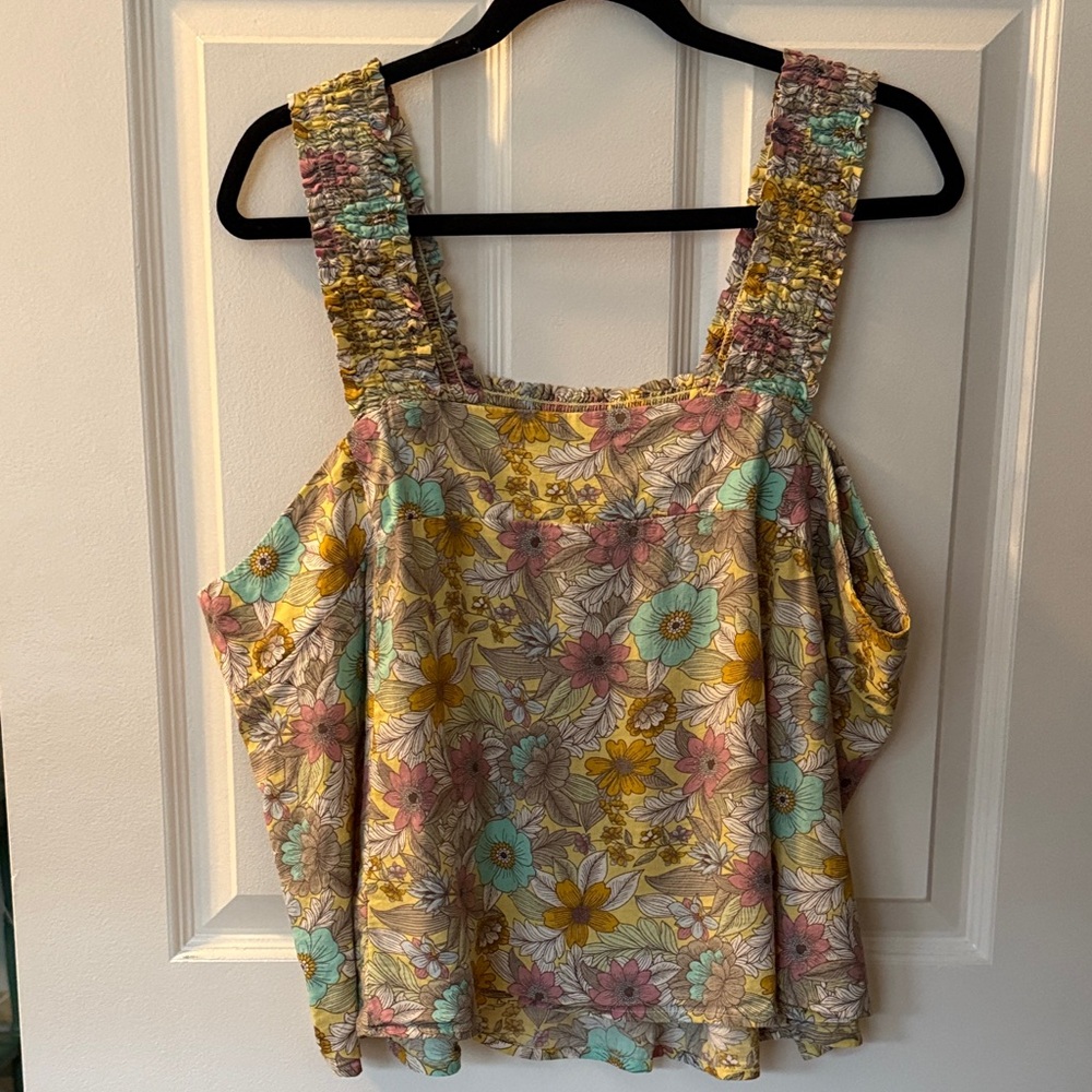 a.n.a Multicolor Floral Tank Top with wide straps